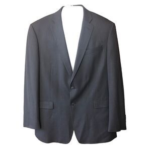KENNETH COLE New York Suit Jacket Blazer Sport Coat 100% Wool Drk Gray Sz 44R